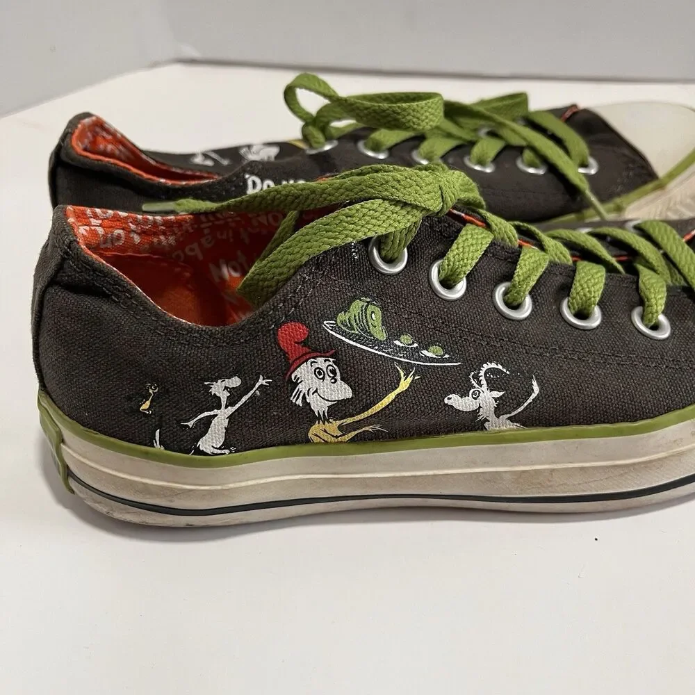 Converse All Star Size 4.5 Dr. Seuss Green Eggs & Ham Whimsical! - Picture 6 of 16